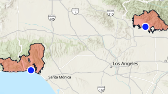 The AQMD's online dashboard for air quality measurements is accessible through this interactive map.