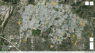 An online map tracks fire debris removal.