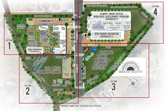 The Northside Agriculture Innovation Center will be developed in two phases.